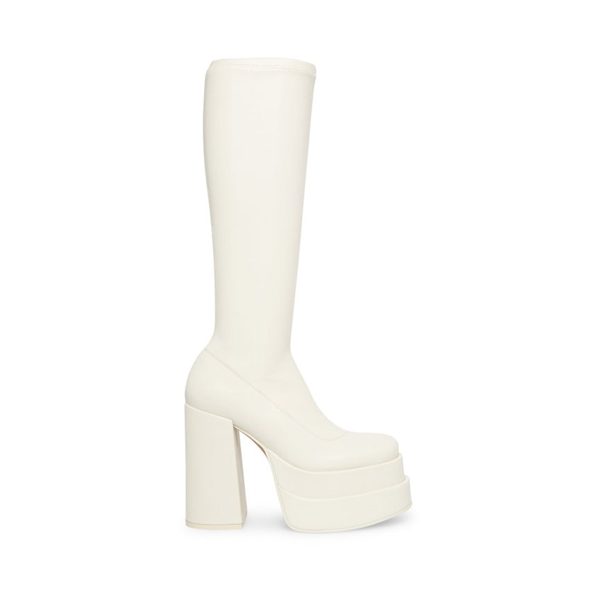 Botas Hasta La Rodilla Steve Madden Cypress Mujer Blancas | ES GV4163